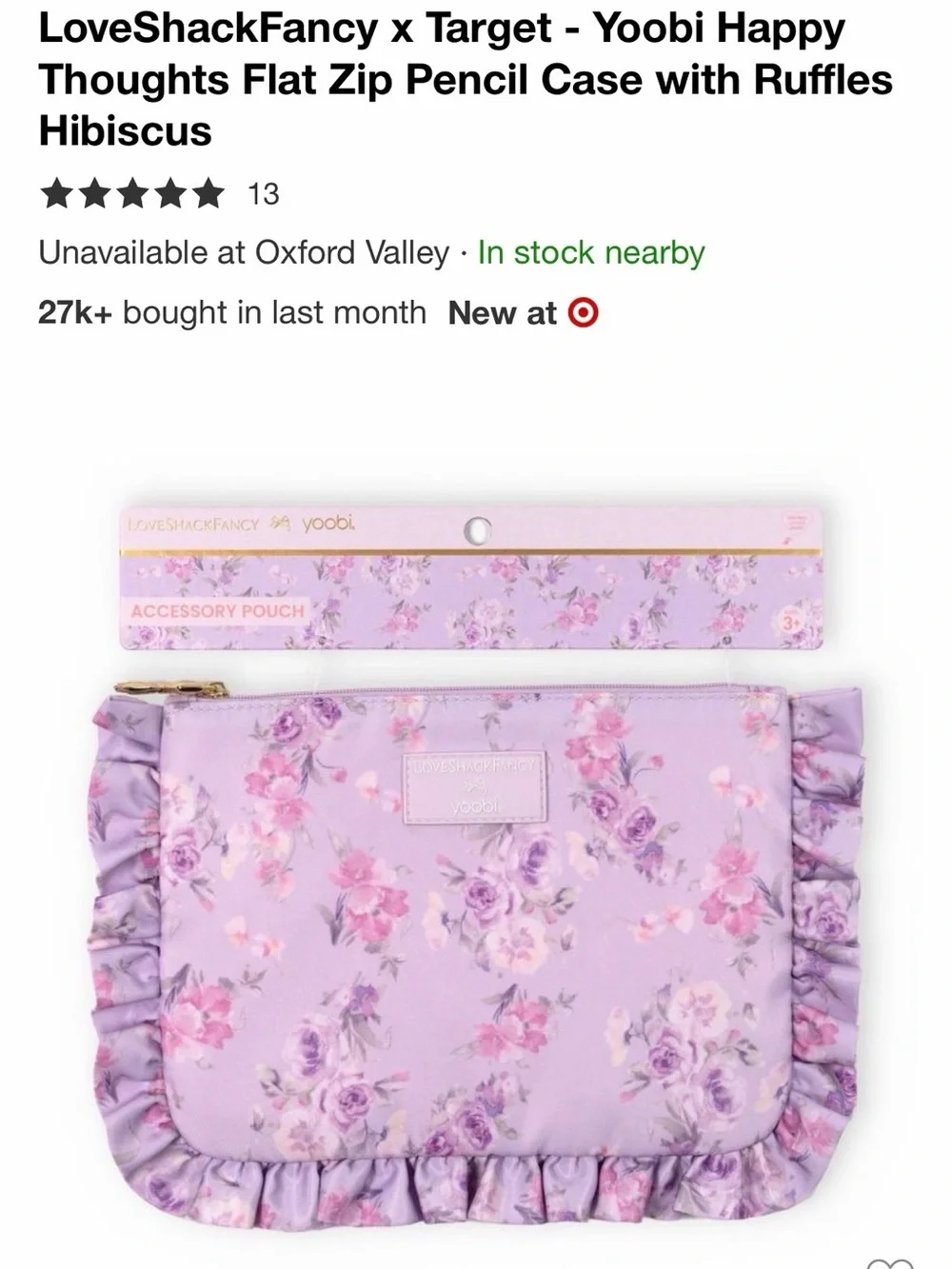 LoveShackFancy x Yoobi Happy Thoughts Pencils Case